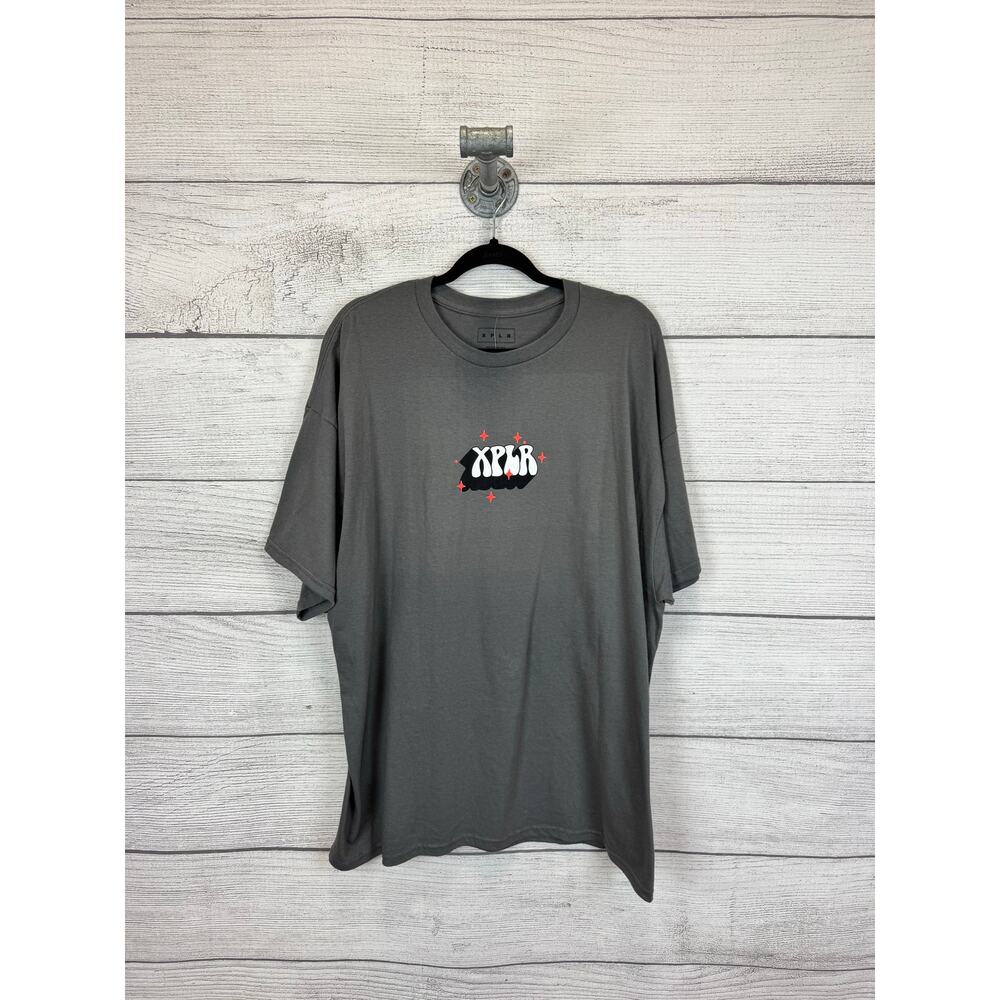Zumiez XPLR Sam & Colby Unisex Gray Currently Fighting Graphic Tee Size 2XL